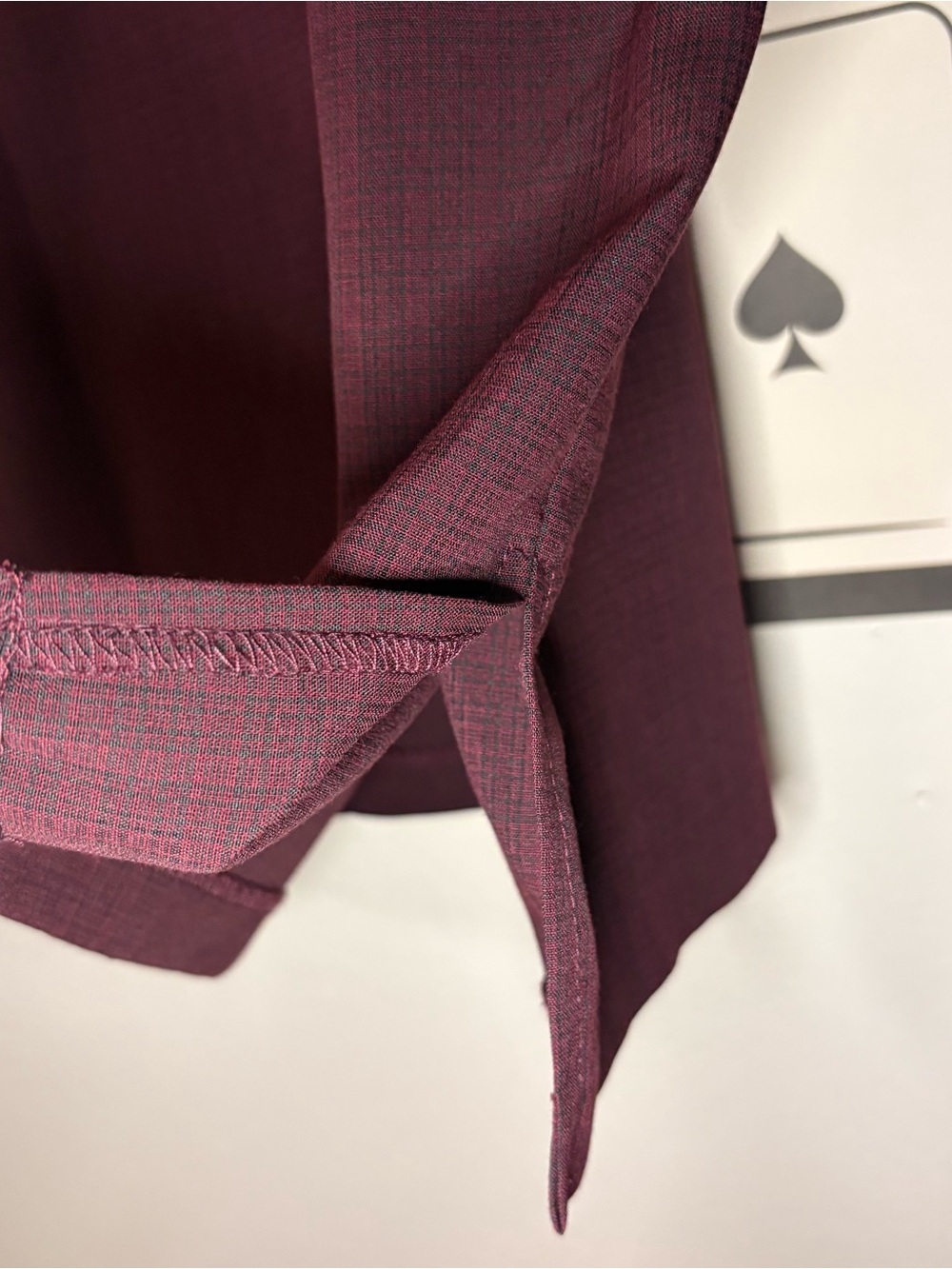 Vintage NYC New York Clothing Co. Burgundy Pencil Skirt - Picture 2 of 4